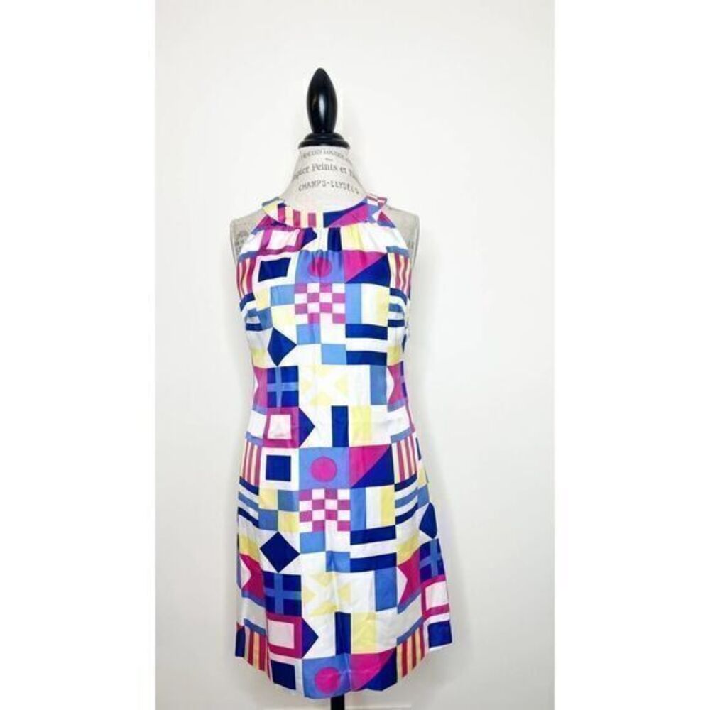 VINEYARD VINES NWT Halter Neck Shape Abstract Print Mini Dress US 2